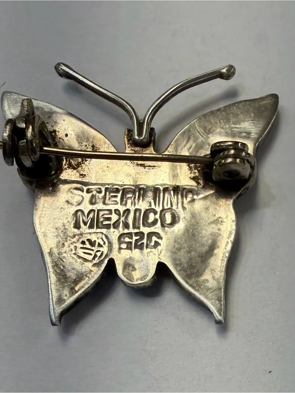 Vintage Sterling silver & Abalone Brooch Made in Mexico
